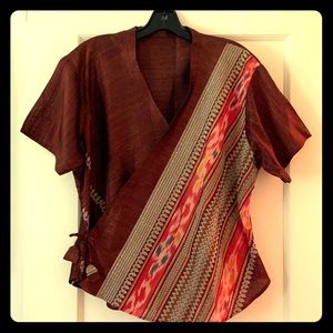 Silk Wrap Around Blouse